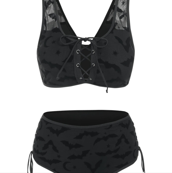 Trendy Witches Black Bats Bikini - Picture 1 of 5